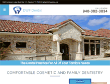 Tablet Screenshot of dwfdental.com